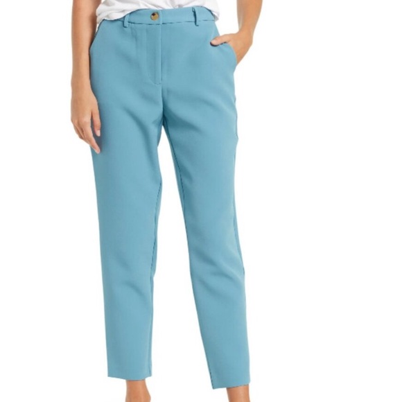 Walter Baker Pants - Walter Baker Straight Leg Trousers in Blue